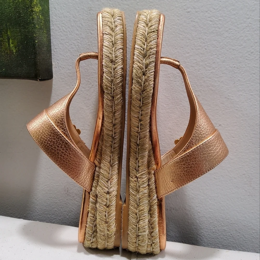 Stuart Weitzman Pearl Buckle Espadrilles Size 6,5